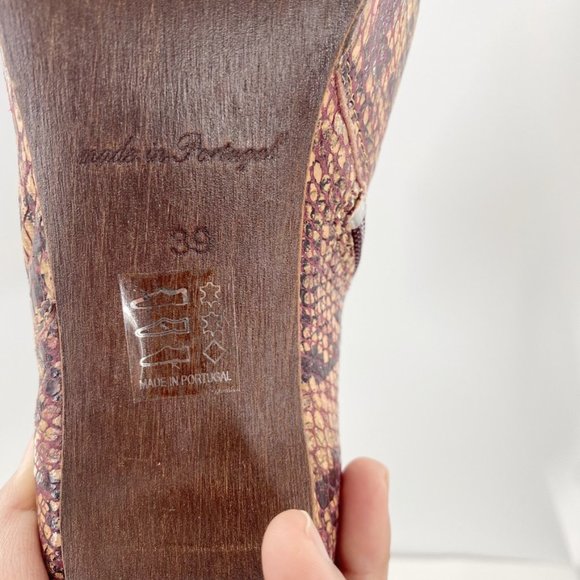 Free People Cybill Boots Ankle Wine Snake Size 39 / 8.5 NEW - Picture 8 of 12